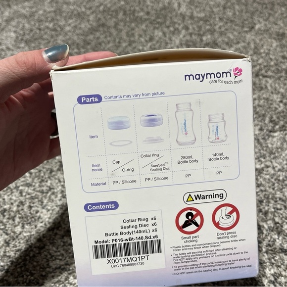 Maymom Wide-Mouth Milk Storage Bottle Sealing Disk 6 Bottles 140 ML - Picture 4 of 7